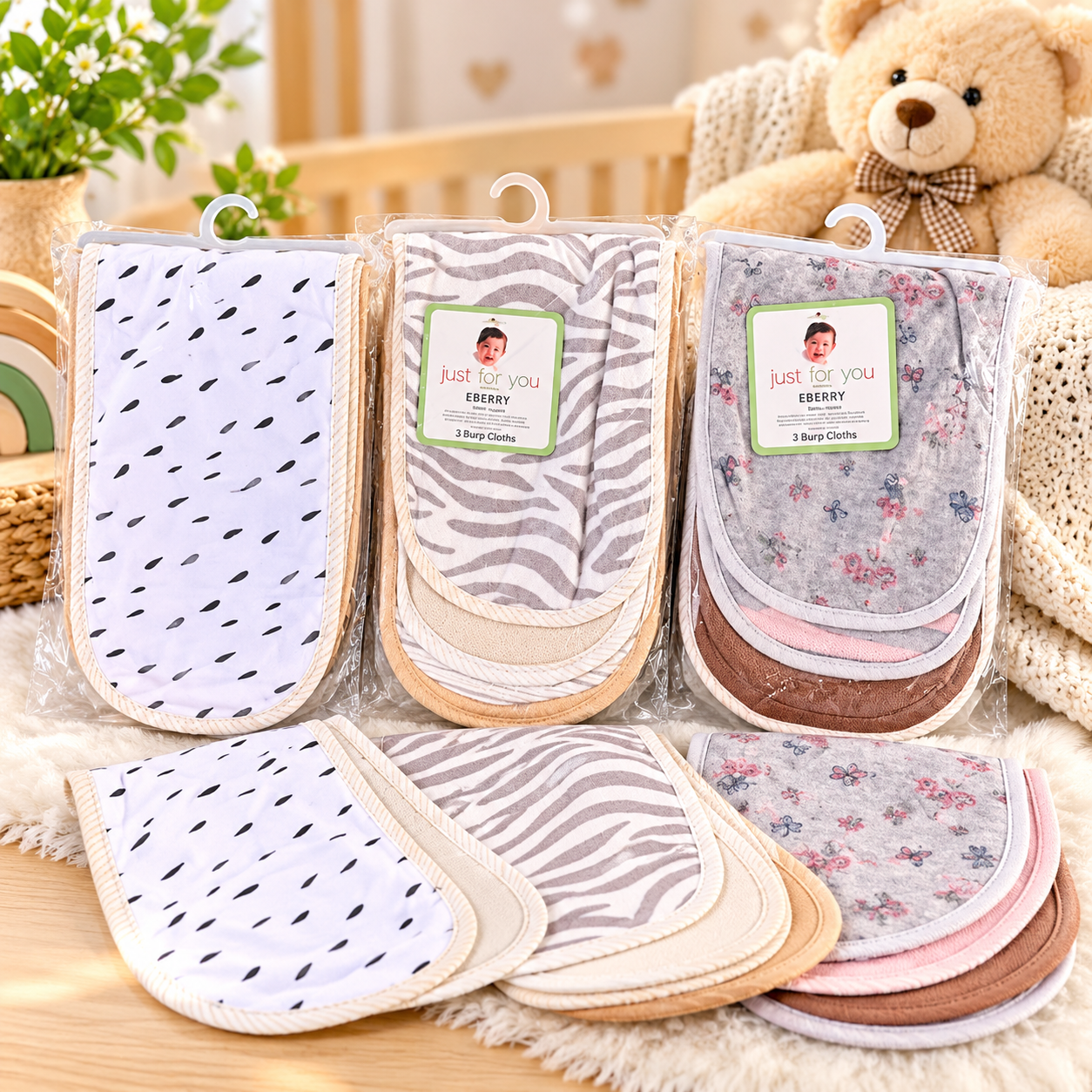 Burp Cloths 3 Pcs Pack