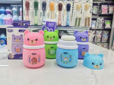 Baby Powder Puff with Opaque Container Soft Feather Sponge