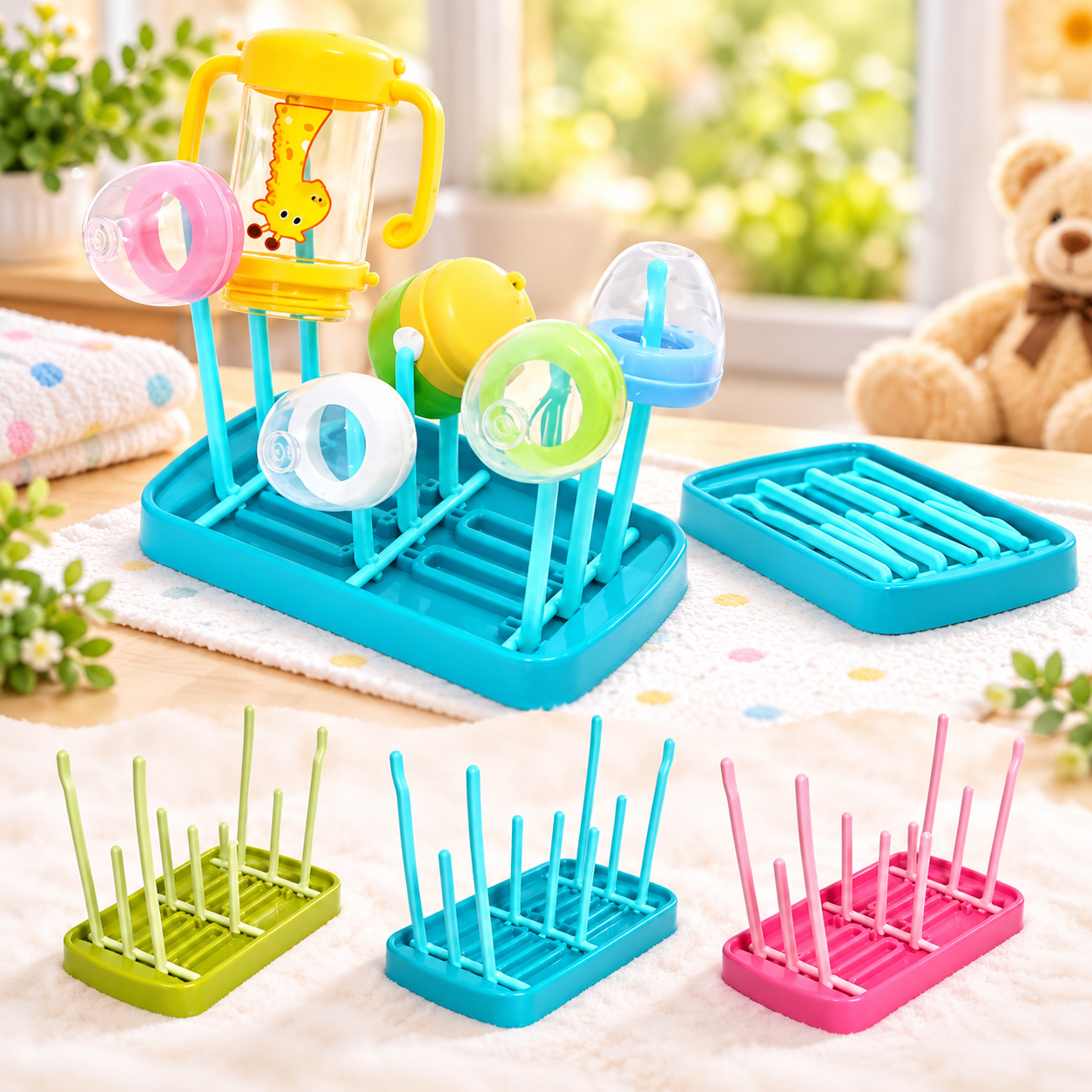 Foldable Baby Bottle Drying Rack