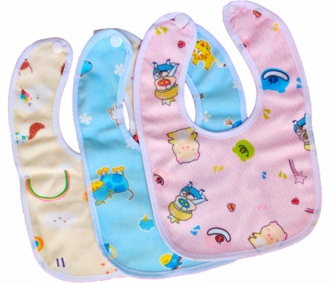 Water Proof Cotton Bibs  (Multicolor)