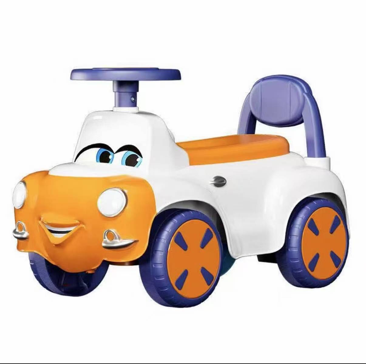 Ride on Balance Bike four wheels with music and lights scooter for kids baby toy car