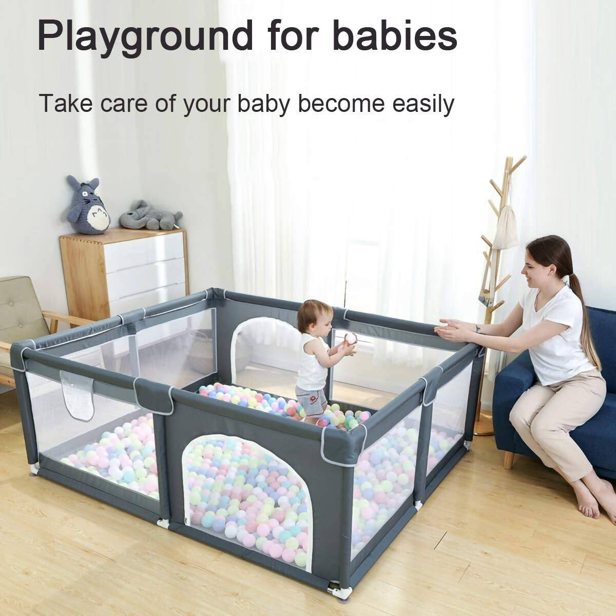Steelpipe Toddler Playpen WIth 30  Balls  (200*180CM)