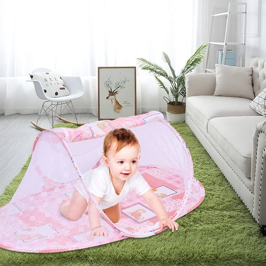 Portable and Foldable Baby Net Room (Multicolour)