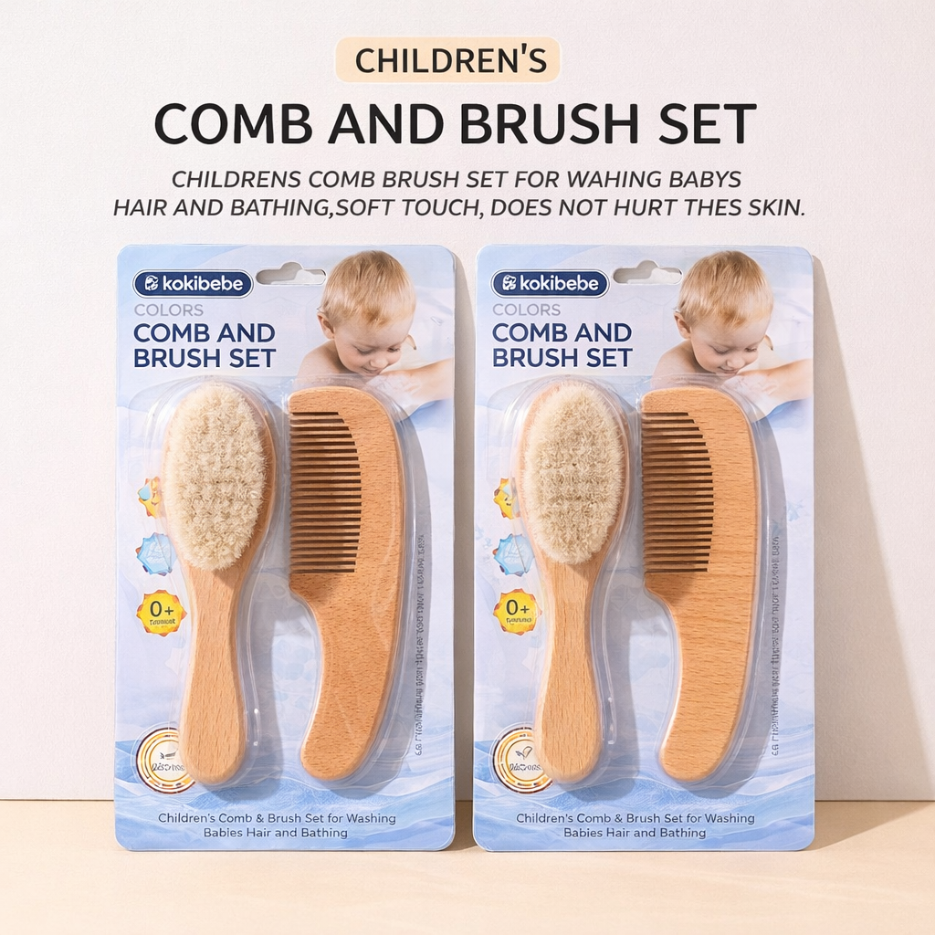Natural Eco-friendly Wooden Baby Hair Brush