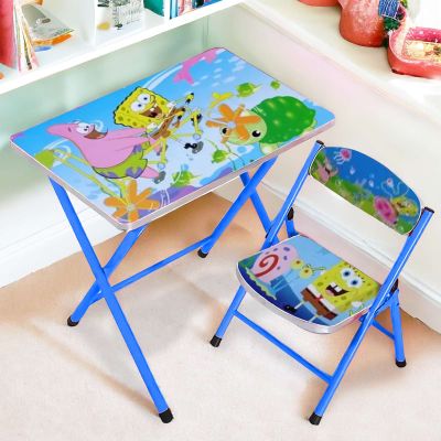 Foldable Kids Study Table And Chair-Mix Characters