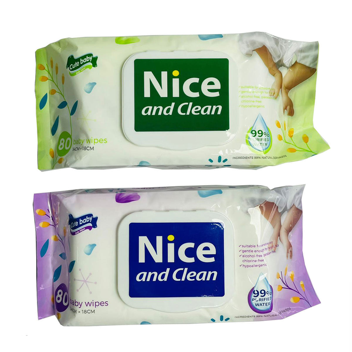 Nice And Clean Baby Wet Wipes - 80 Pcs